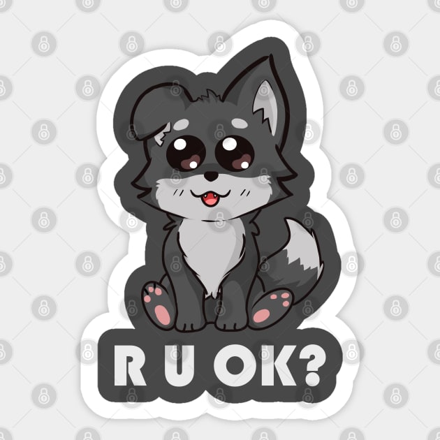 Puppy R U OK Sticker by AshStore